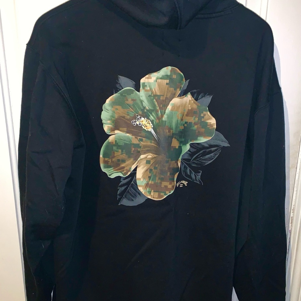 Billabong camo hibiscus hoodie